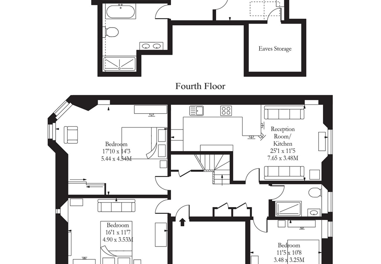 Appartement à Edinburgh - Fabulous 5 double Bedroom apartment Edinburgh Old Town