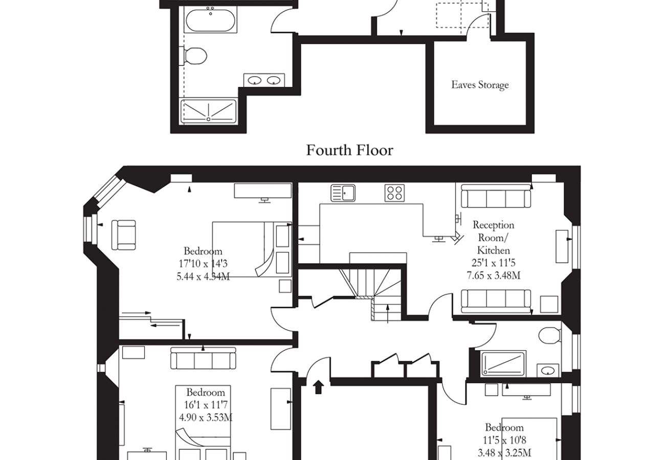 Apartment in Edinburgh - Fabulous 5 double Bedroom apartment Edinburgh Old Town